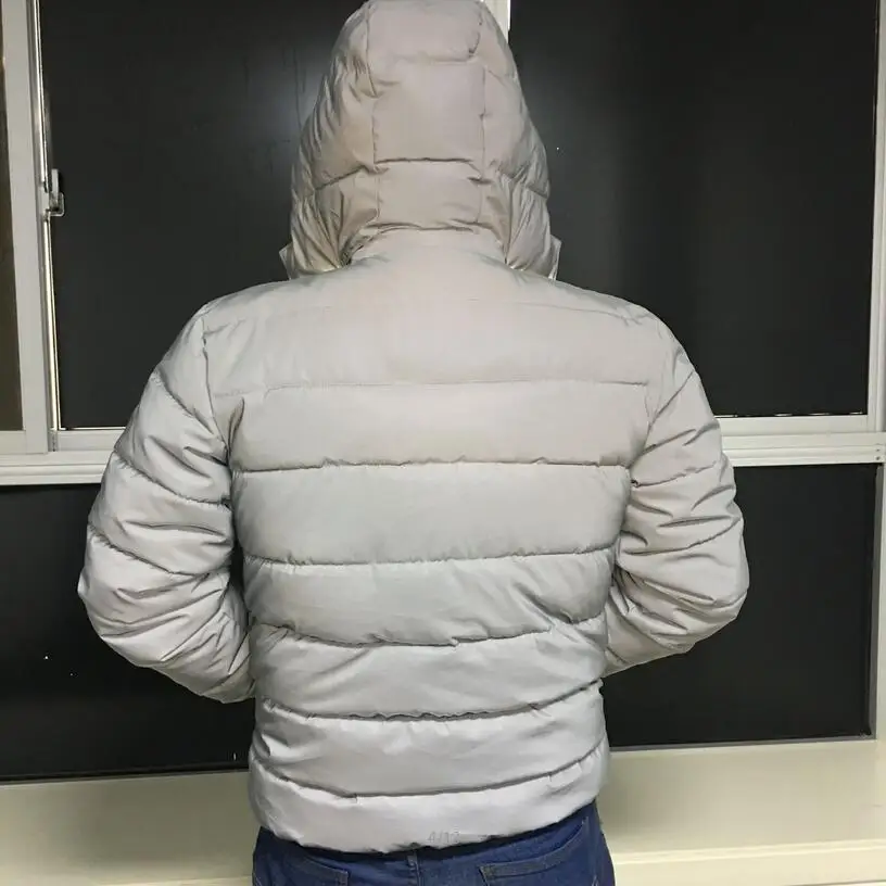 Новая модная зимняя Светоотражающая мужская куртка Толстая теплая уличная