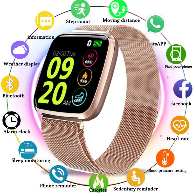 Модный умный браслет монитор сердечного ритма кровяного давления напоминание о