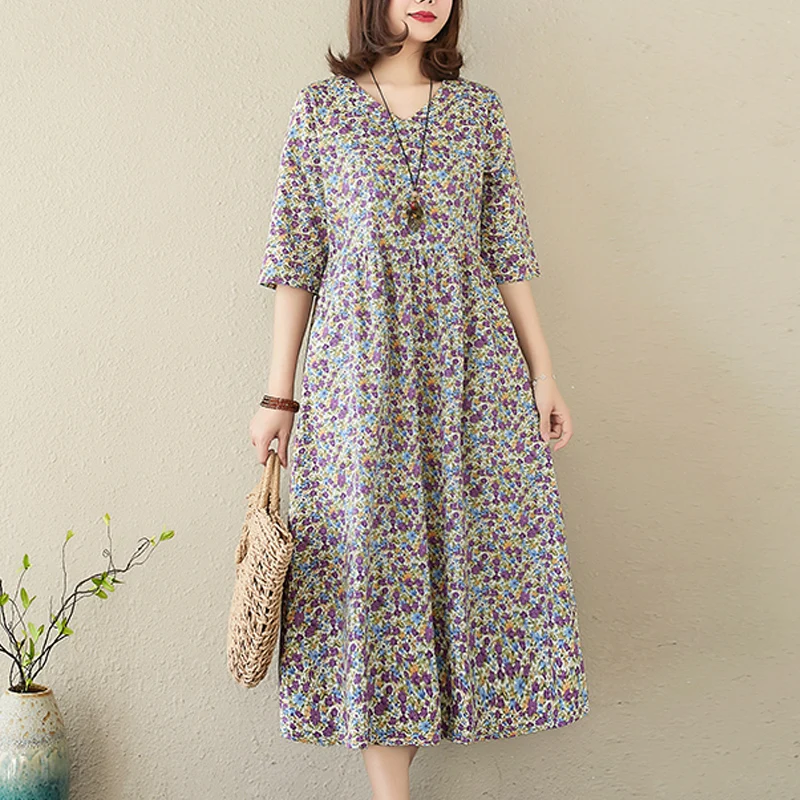 Элегантные женские Платья с цветочным принтом и коротким рукавом новинка 2024