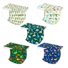 Маска одноразовая детская трехслойная с фильтром, дышащая маска для лица с мультяшным динозавром, для детей, 50 шт.