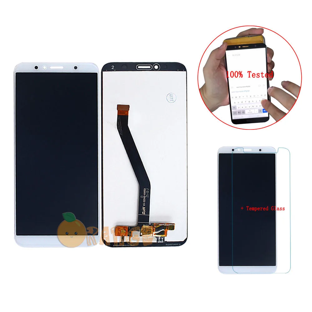White without Frame Для huawei Y6 ATU-L21 ATU-LX3 ATU-L31 L11 L22 L42 ЖК-дисплей сенсорный экран Рамка для huawei Y6 Prime закаленное стекло - Цвет: White without Frame