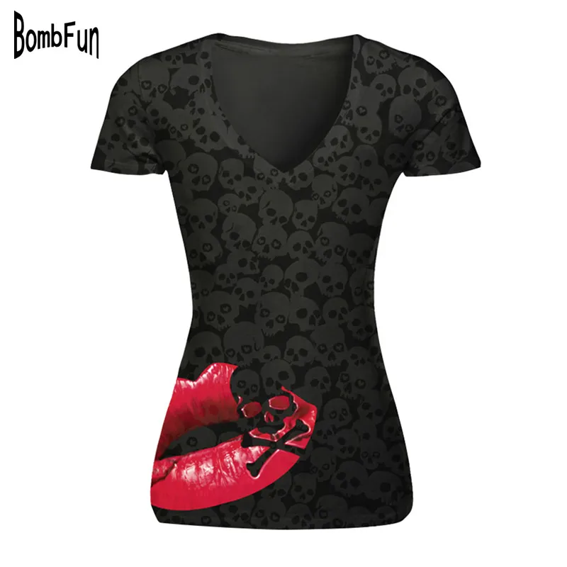 Женские футболки высокого качества сексуальные в стиле панк Харадзюку с 3D