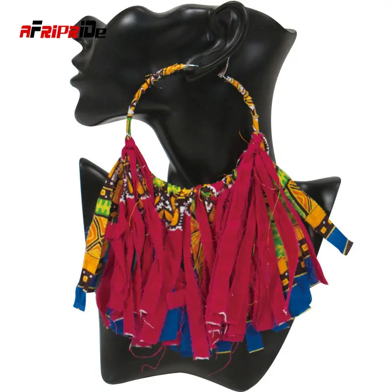 2020 Новые разноцветные этнические серьги Анкара круглые с Африканским принтом из