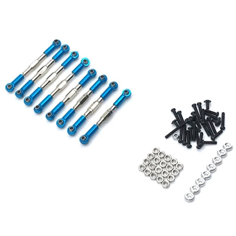 

for WPL C14 C24 C24-1 MN D90 D99 MS Metal Pull Rod Steering Link Set RC Car Upgrade Accessories Parts