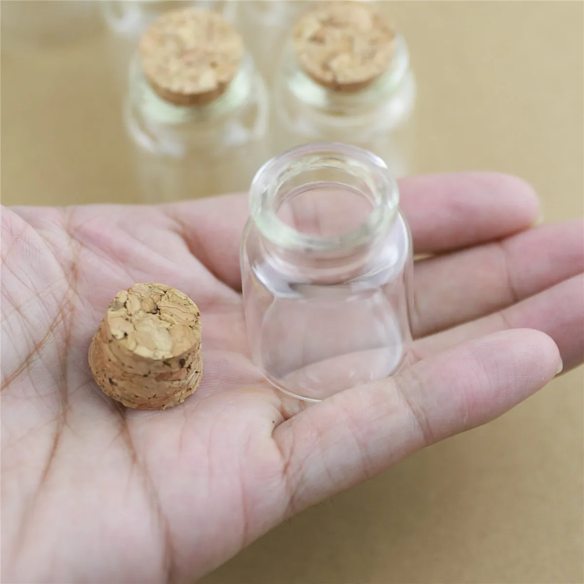 24 шт./лот 15 мл DIY Мини бутылки из стекла для желаний пробковые банки рукоделия