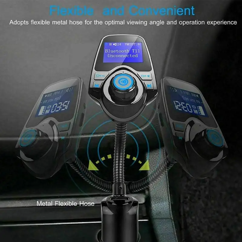 Беспроводной автомобильный комплект громкой связи Bluetooth FM трансмиттер mp3 плеер