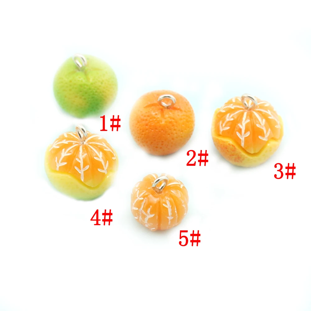Yamily 10 шт./Милая полимерная имитация фруктов апельсинов Подвеска Серьги Подвески