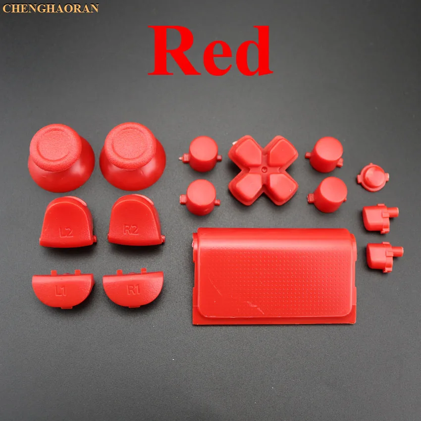 A Red 1 Набор торцевых головок 17 Цвета Thumbsticks R2 L2 R1 L1 пусковых кнопок Mod Kit для Playstation Dualshock 4 PS4 2,0 DS4 010 011 1200 контроллер - Цвет: A Red