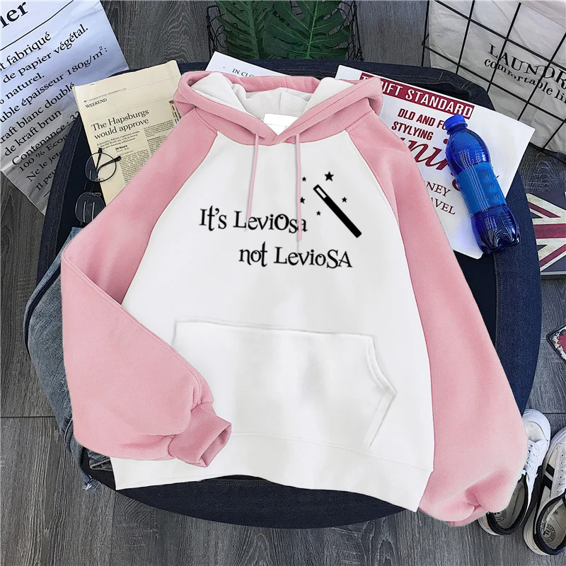 Женская хипстерская уличная одежда толстовки 2021 It's Leviosa волшебная флисовая
