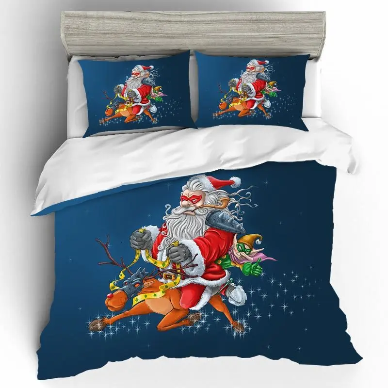 

Рождественские постельные принадлежности, рождественские комплекты постельного белья больших размеров, домашний текстиль, пододеяльник, ...