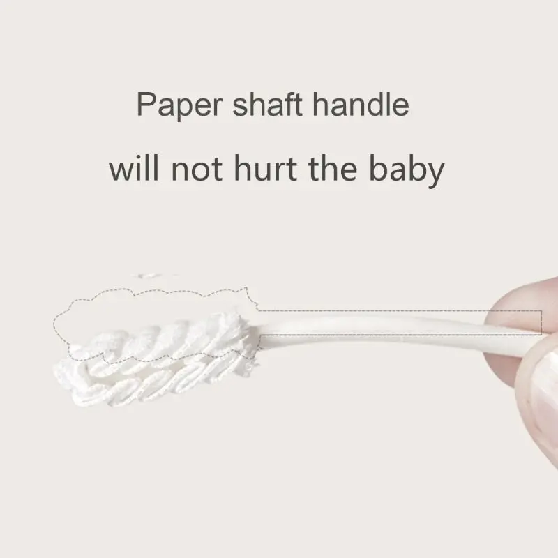 Детский очиститель языка одноразовые марлевые зубные щётки бумажные стержни