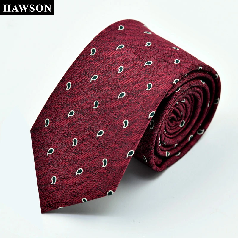 

Новый жаккардовый тканый галстук HAWSON для мужчин, деловой Свадебный классический галстук на шею, модный тонкий мужской галстук из полиэстер...