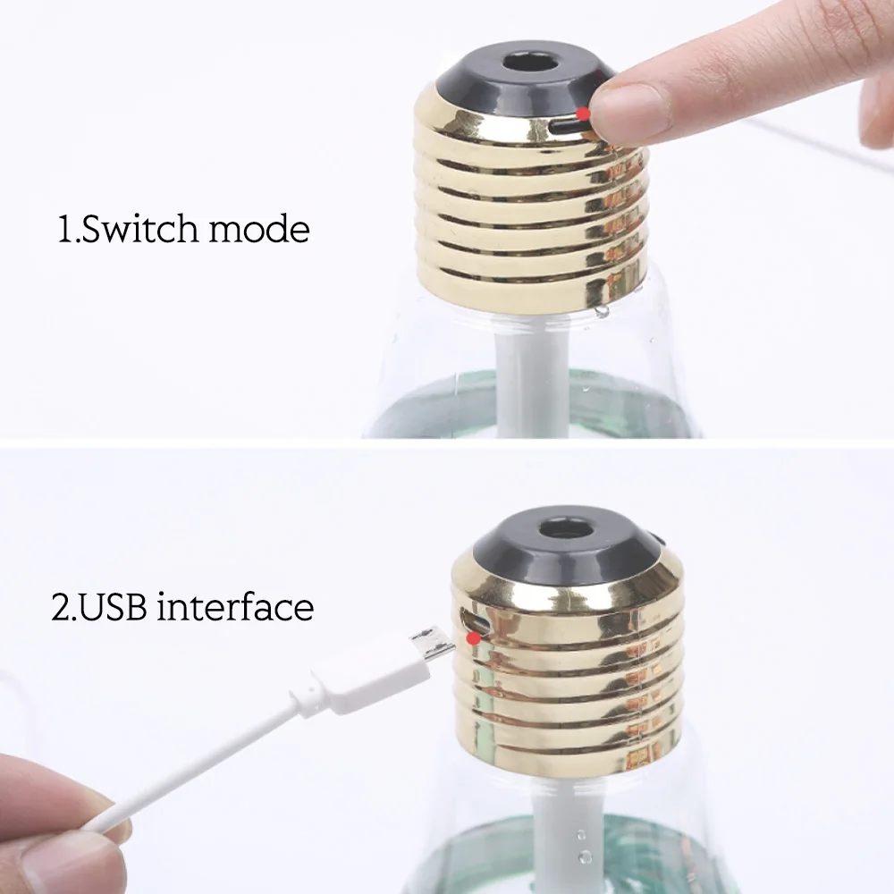 Светодиодный ультразвуковой увлажнитель воздуха 7 цветов 400 мл распылитель