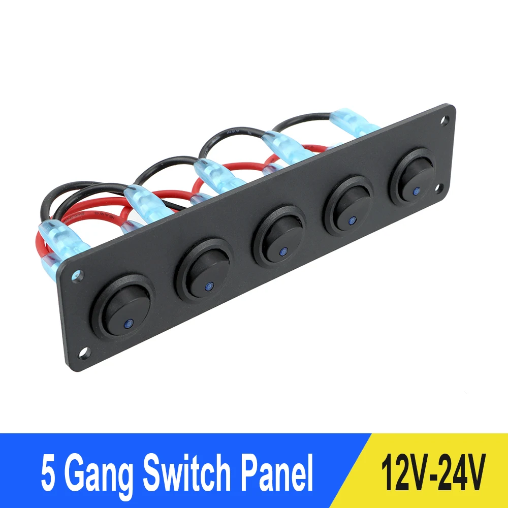 

Панель переключателя с 5 клавишами, 12-24 В