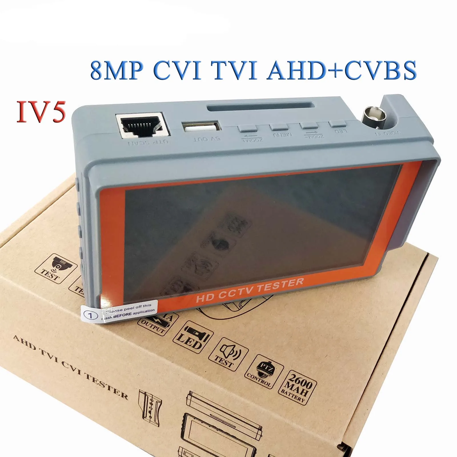 4 3/5 дюймовый тестер системы скрытого видеонаблюдения монитор 5/8MP Cvi Tvi Ahd камера
