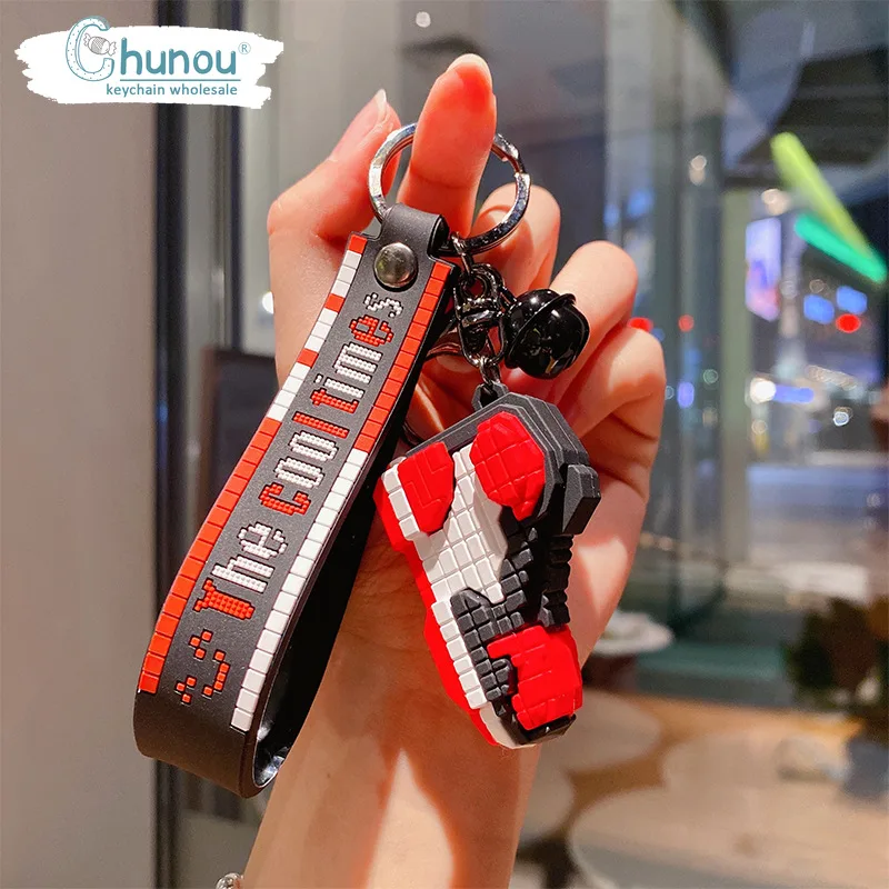 Keychain Building Blocks Anime Charm Key Chain Men's Backpack Keychain Accessories Friends Gift Keychain