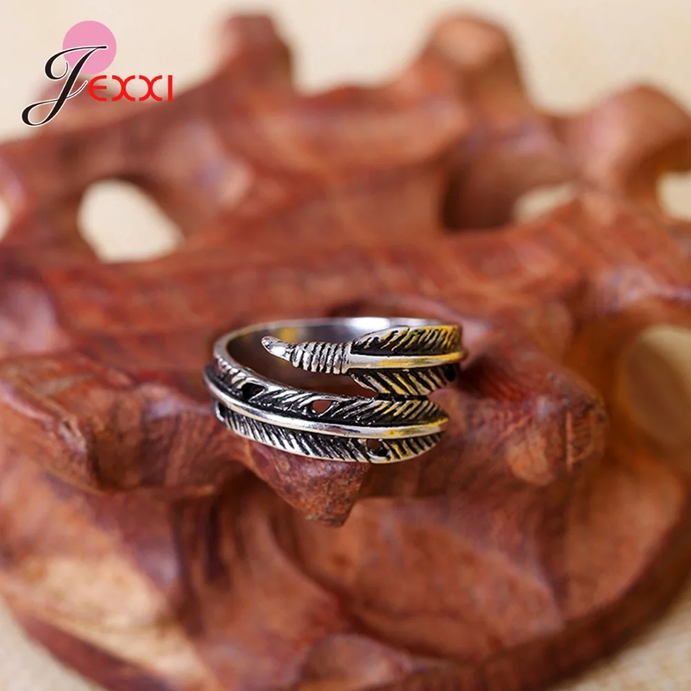 Регулируемое Винтажное кольцо из стерлингового серебра 925 пробы с открытыми