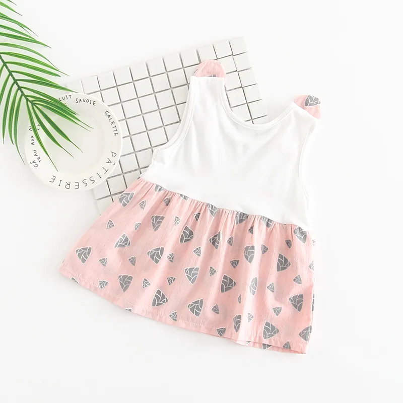 New Baby Girl Clothes Dress Casual Printed Patch Korean Summer Cotton Cute Soft Pretty Clothing Children Kids Dresses | Детская одежда