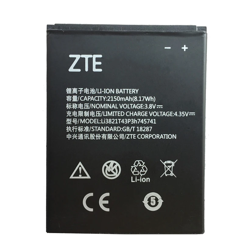 

3.8V 2150mAh Li3821T43P3h745741 For ZTE Blade L5 Plus For ZTE Blade T520 For ZTE Blade SS C370 L0510 Battery