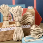 Витой джутовый шпагат 10 м, домашний декор, веревка для кошек, толстый натуральный пеньковый шнур, сизальный канат 6 мм