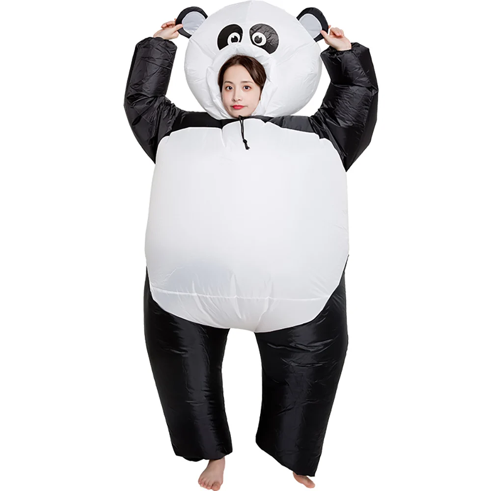 Надувной костюм панды карнавальный талисман смешной воздушный удар вечерние