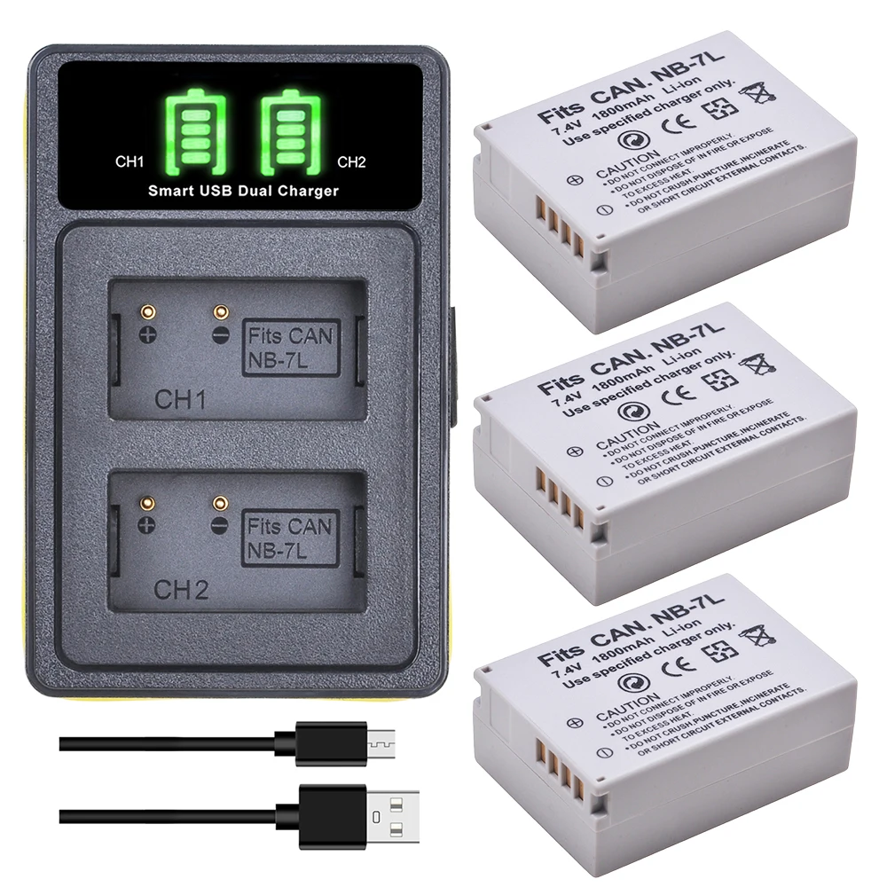 1800 мА · ч NB 7L NB7L литий ионный аккумулятор + зарядное устройство USB со светодиодной