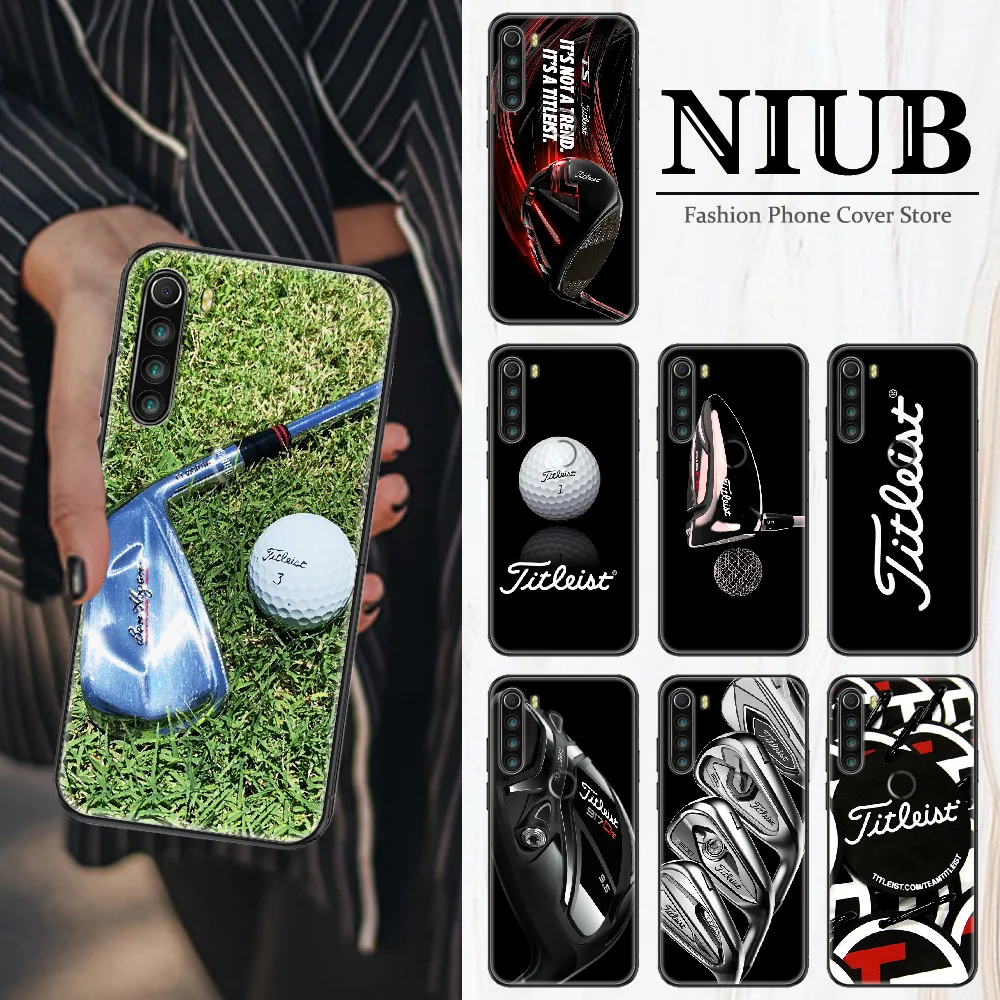 Брендовый чехол для телефона Titleist Golf Xiaomi Redmi Note 7 8 9 10 7A 8T 9A 9T 9S 10S Pro черный 3D