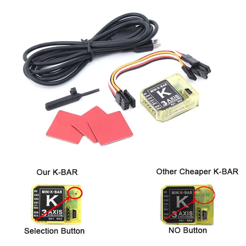 3 оси гироскопа Кбар V2 5.3.4PRO K8 Flybarless со стабилизатором Системы для Mikado бар VBAR выровнять T-REX 450 500 550 600 RC вертолет