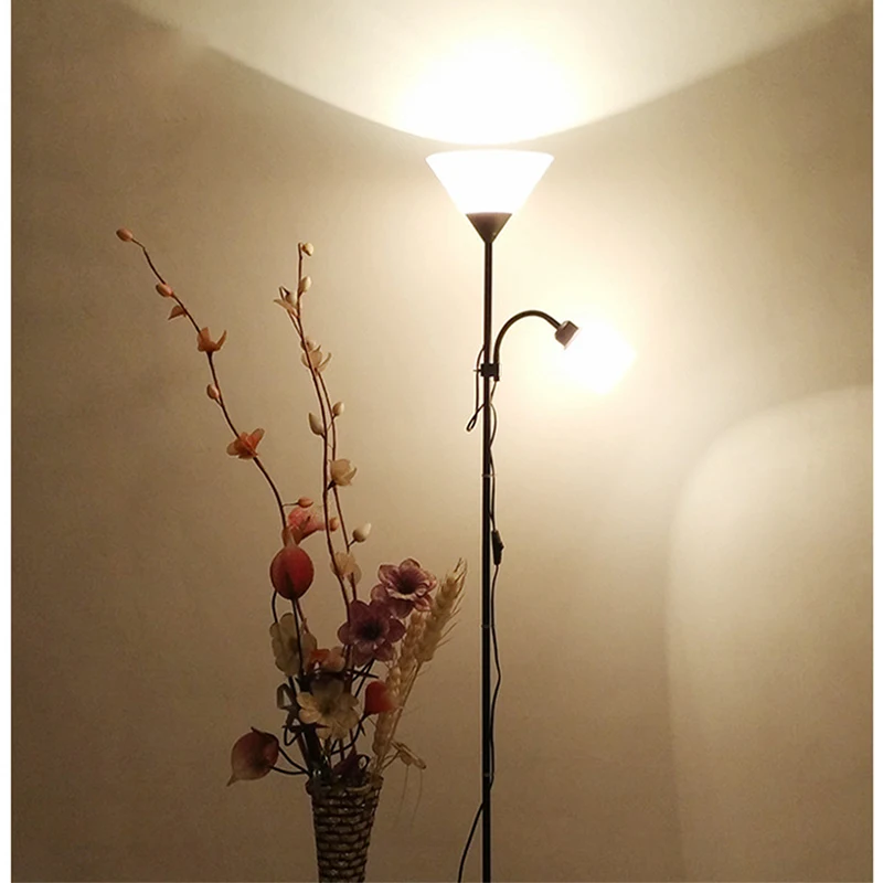 Белый/черный/серебристый современный простой Утюг торшеры Регулируемый E27