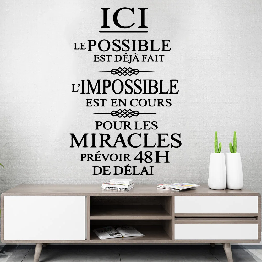 

French Quotes Wall Sticker Home Decoration vinyl Stickers Diy Home Decoration