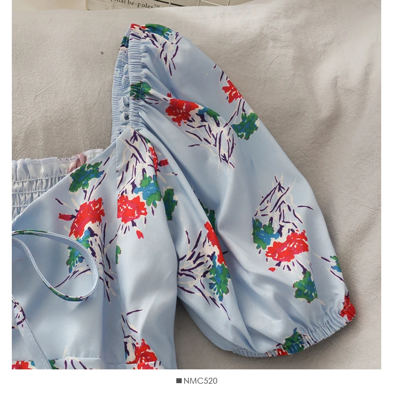 

Women Fashion Slim Bodycon Floral Short Sleeve Chiffon Blouse Lady Sweet Casual Top Girls Elegant Daily Basic Shirt