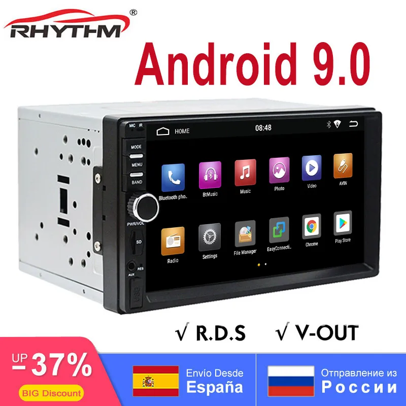 Универсальный " 2din android 9,0 автомобильный радио мультимедиа Зеркало Ссылка gps навигация 1024*600 RDS dab OBD для Nissan Volkswage Toyota