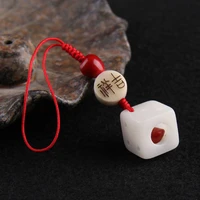 original hand woven creative couple pendant exquisite dice an red bean mobile phone chain key chain pendant creative cute gift