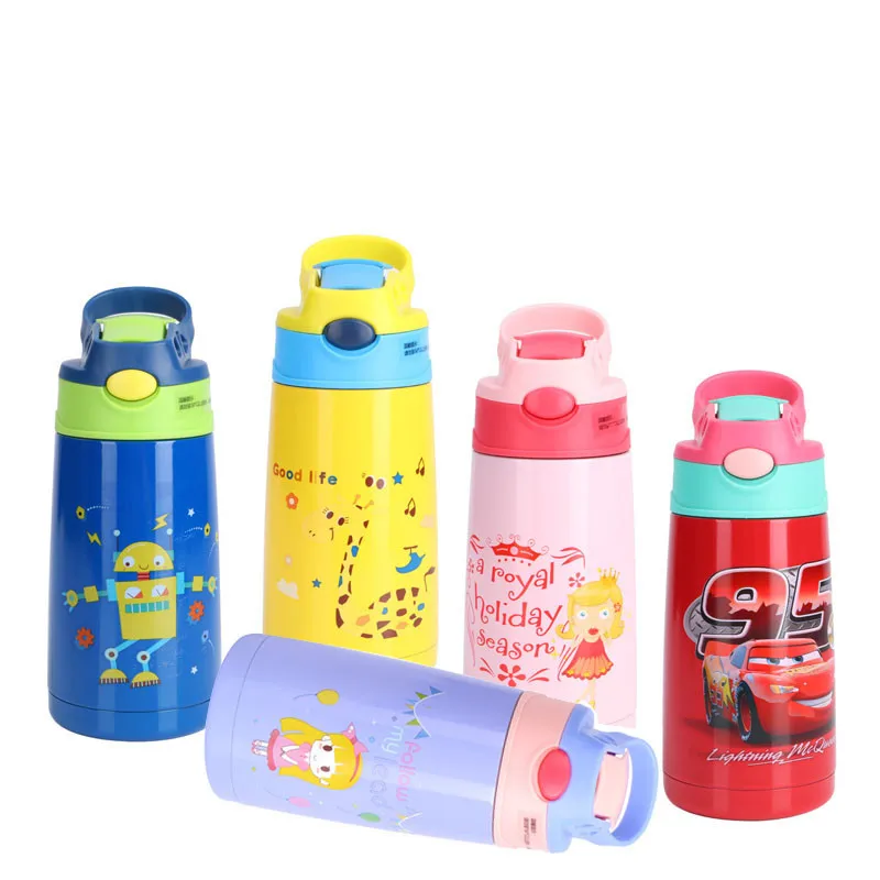 Не содержит Бисфенол А 400 мл из нержавеющей стали Портативный Детский мультфильм