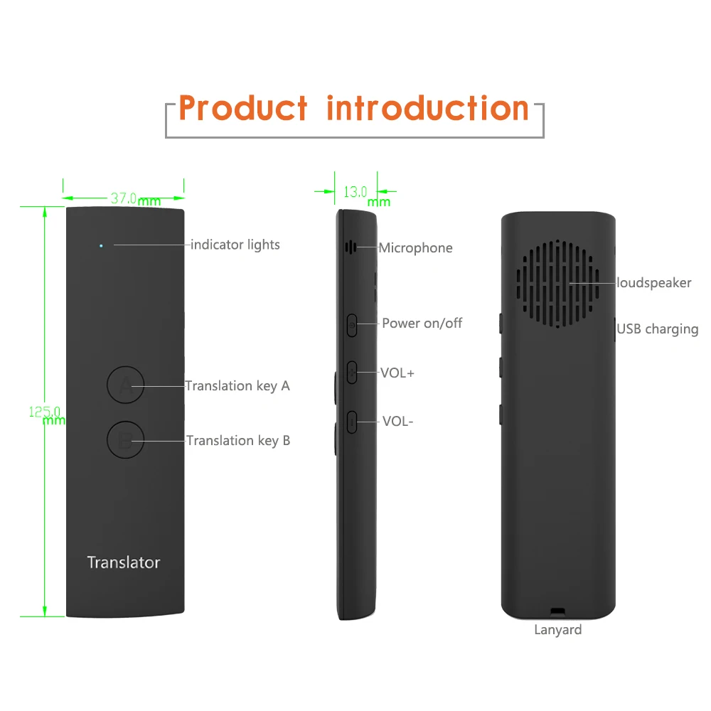 Portable Smart Voice Translator Two Way Instant Translation 3 in 1 voice Text Photo Language translator For Learning Business images - 6