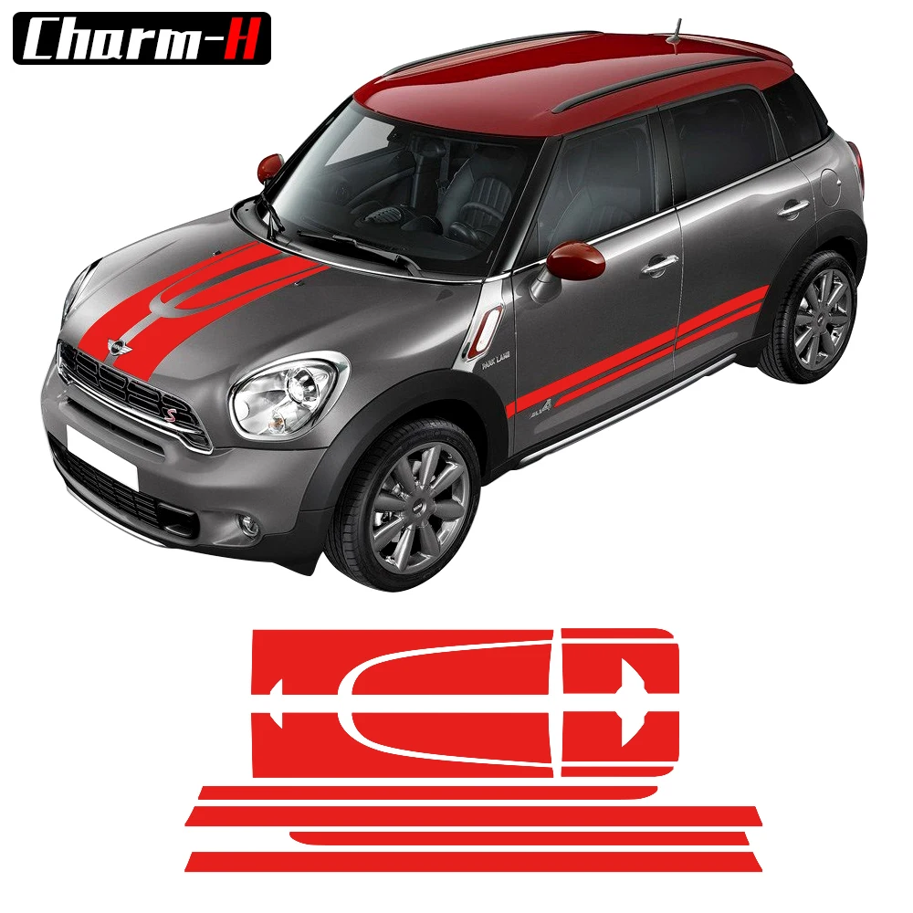 Автомобильная боковая гоночная полоска крышка капота для багажника/задняя