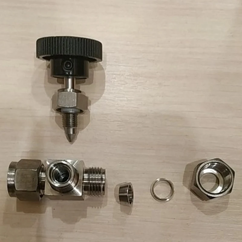 Регулируемый игольчатый клапан O.D 10 мм Труба из нержавеющей стали 304 высокое