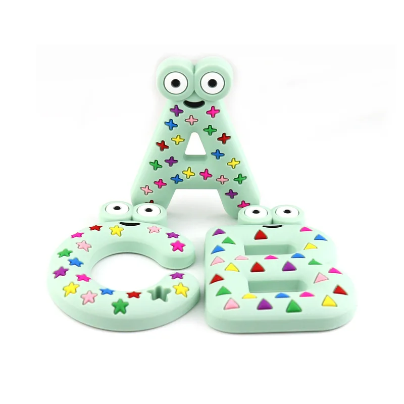 Baby Silicone Teethers BPA Free Food Grade ABC Tiny Rod Teething Necklace Shower Gifts Cartoon Teether Kid Toys | Мать и ребенок