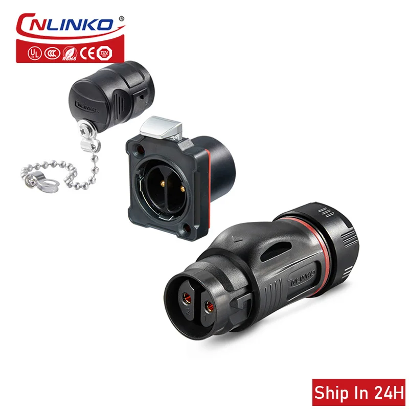 

Cnlinko BD24 M24 Aviation Waterproof 2 3 4pin 25A Welding Plug Socket Cable Power Connector for Medical AV System Equipment