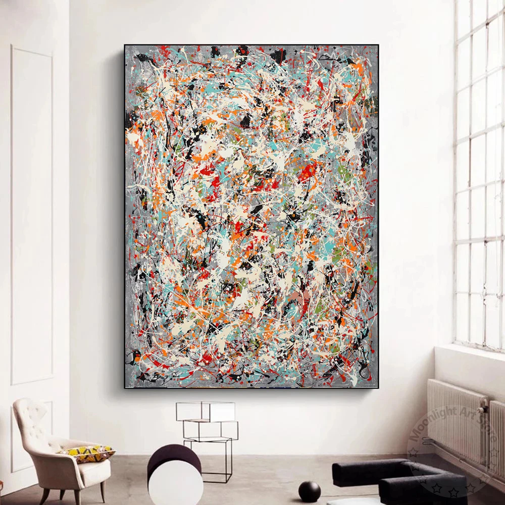 Citon Jackson Pollock шедевр абстрактный холст художественные картины минималистичный