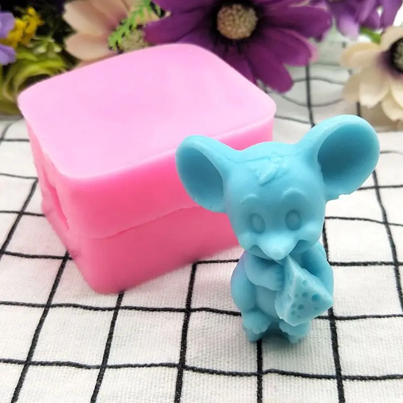 

3D Small Mouse Stereo Mousse Cakes Silicone Mold DIY Cake Decoration Candle Aroma Plaster Molds
