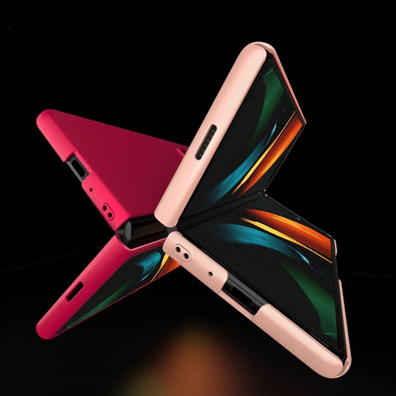 Ultra Thin Case For Samsung Galaxy Z Fold 3 2 5G Luxury Slim Hard PC Shell Cases for Galaxy Fold3 Front & Back Fold Full Cover