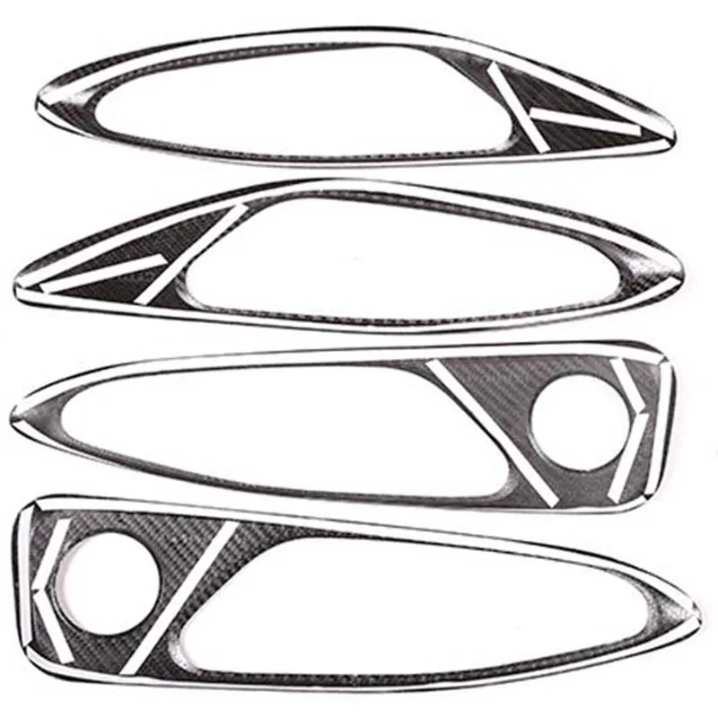 Car Door Handle Bowl Covers Interior Decoration Trim for Alfa Romeo Giulia 2017 Carbon Fiber Accessories Styling | Автомобили и