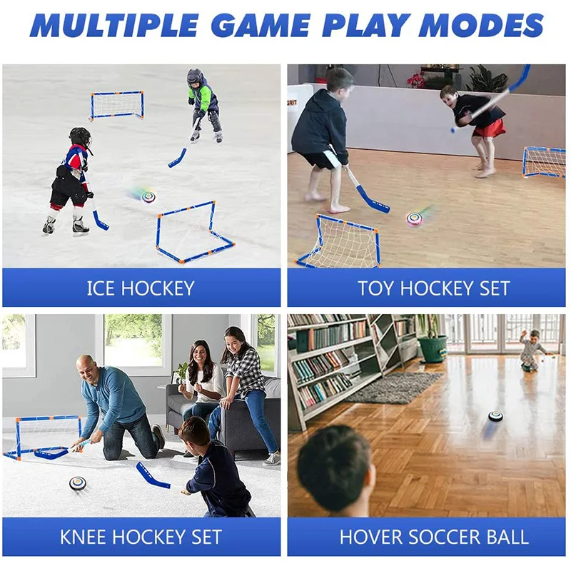 

Indoor Hover Hockey Set Electric Ice Hockey Suspension Hockey Parent-Child Interactive Puzzle Sports Game Children's Toys