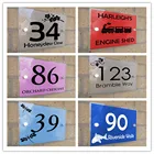 Индивидуальные Акриловые таблички с номером дома, уличные таблички с именем, несколько цветов, дизайн в виде животных A4