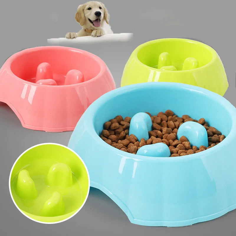 Новая миска для домашних собак кошек медленная подача воды миски еды медленное