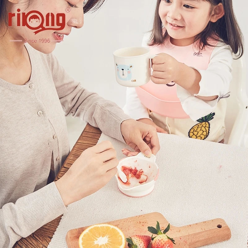 Rikang 1 детский набор водонепроницаемая ложка Нескользящая силиконовая чаша для