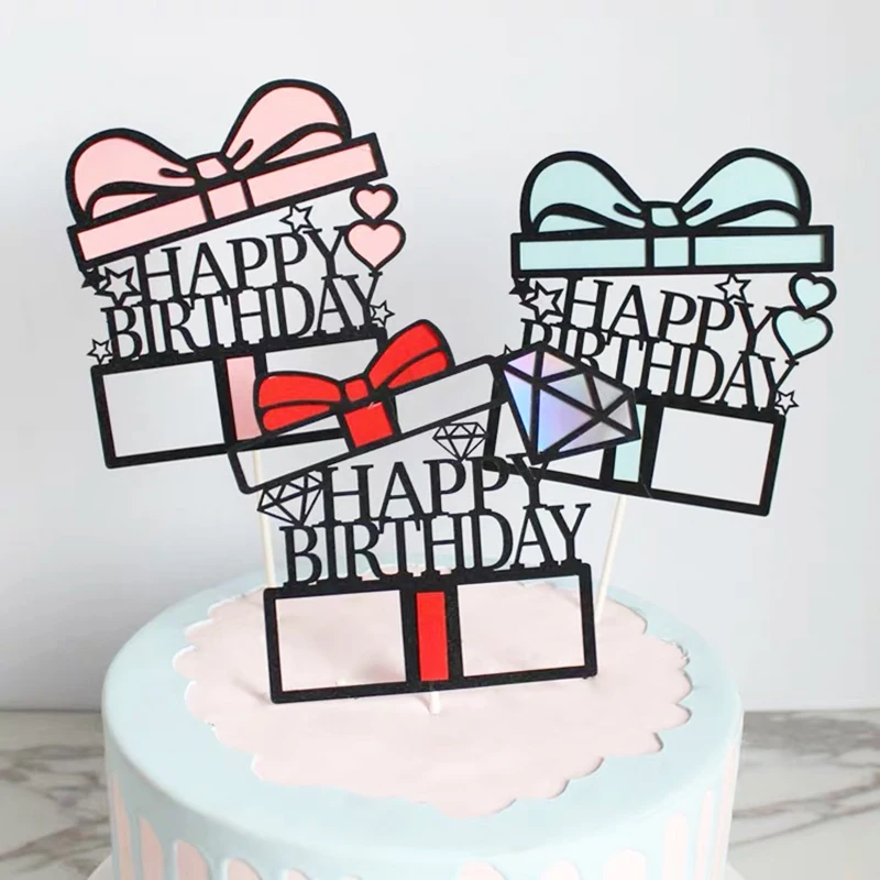 С днем рождения партии поставки кекс Топпер день детей ребенка с вставка для