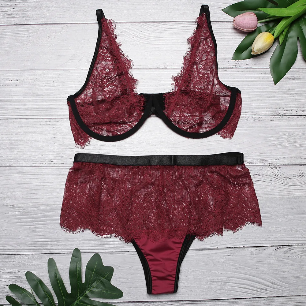 

Lace Flower See Through Push Up Bras Lingerie Top Bra Set Sexy Erotic Woman Clothes Erotic Lingerie Underwear Exotic Costumes