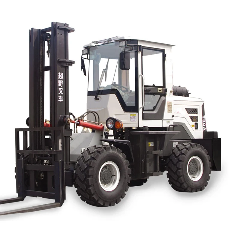 Diesel four-wheel drive off-road forklift 3 tons hydraulic pallet truck forklift loader stacker